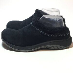 MERRELL PRIMO CHILL Slide Moc, Suede & Shearling 7.5/8 US 38 EU Black, 63260